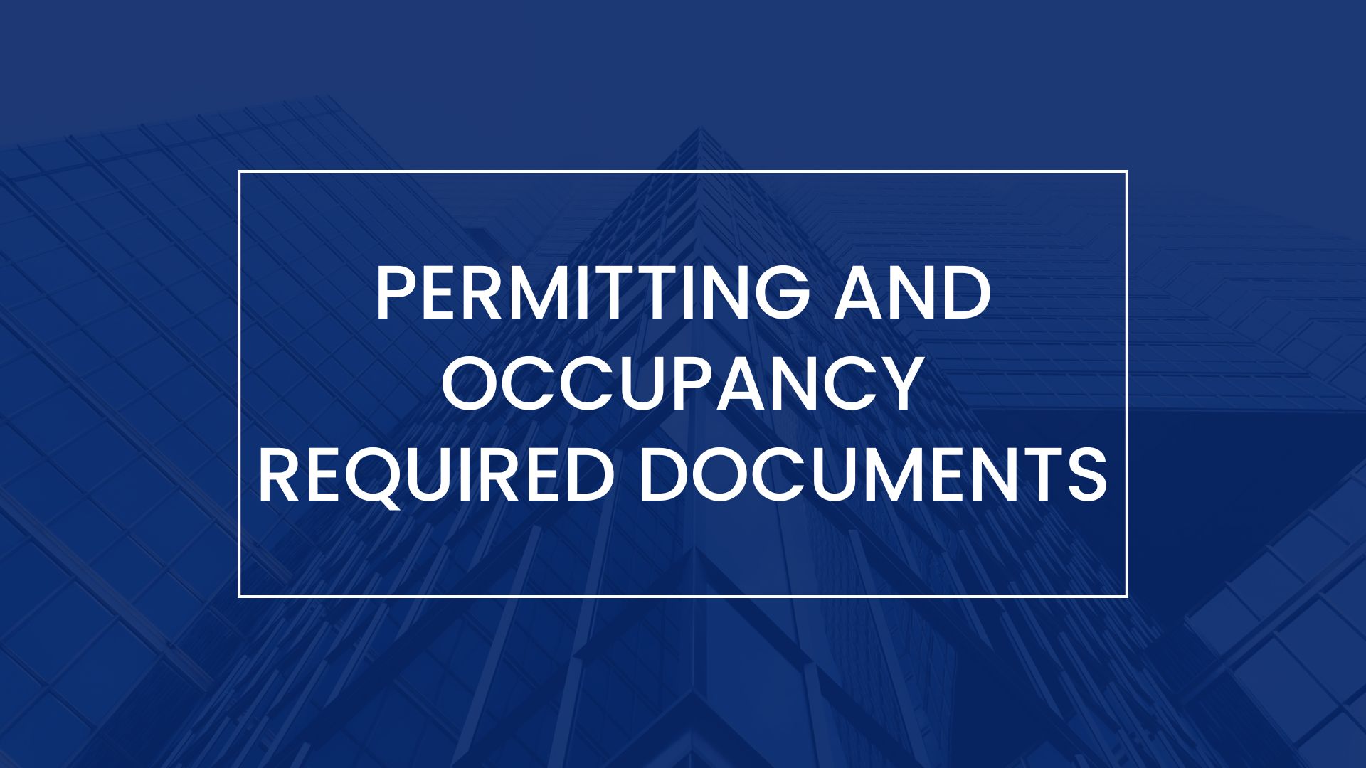 Required Inspections Ppl Permitting and Occupancy Required Documents - Building PPL